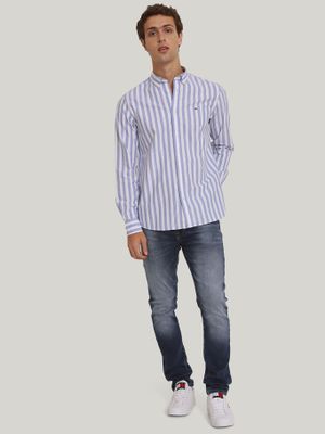 Imagen 2 del producto Camisa Oxford De Rayas Slim Fit Blanco Tommy Hilfiger