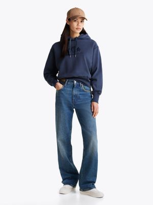 Imagen 2 del producto Polerón Hoodie Logo Varsity Bordado Azul Tommy Hilfiger