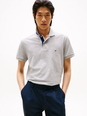 Polo Cuello A traste  Logo Gris P01 Tommy Hilfiger