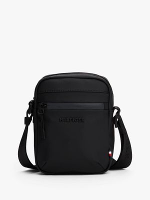 Bolso Reporter De Logo Texturizado Negro Tommy Hilfiger