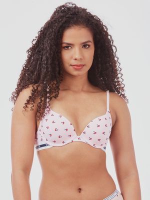 SOSTEN MICRO PUSH UP CON LOGO Rosado Tommy Hilfiger