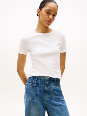 Imagen 1 del producto Polera Slim Logo Estampado Blanco YBL Tommy Hilfiger