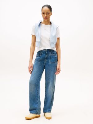 Imagen 2 del producto Polera Slim Logo Estampado Blanco YBL Tommy Hilfiger