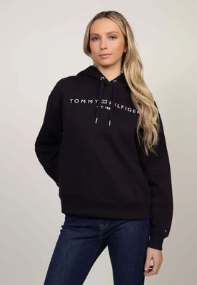 Polerón Hoodie Logo Bordado DW5 Azul Tommy Hilfiger