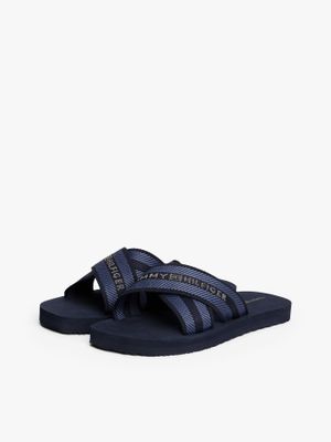 Sandalias Cross Strap Con Logo Azul Tommy Hilfiger