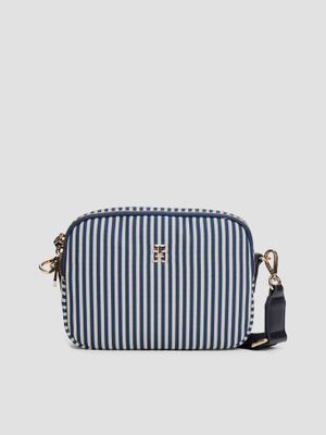 Bandolera Poppy Summer A Rayas Azul Tommy Hilfiger