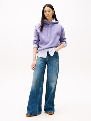 Imagen 2 del producto Polerón Hoodie Con Logo Bordado Lila Tommy Hilfiger