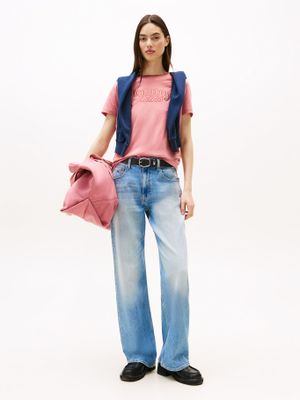 Imagen 2 del producto Polera Logo Script Regular Fit Rosado TI0 Tommy Jeans