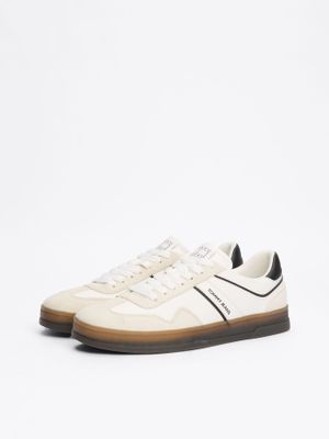 Zapatillas Greenwich De Cuero Beige Tommy Jeans