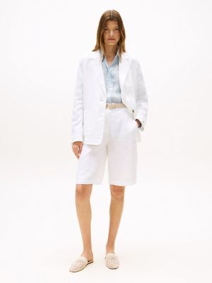 Bermuda En Mezcla De Lino Blanco Tommy Hilfiger