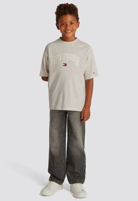 Polera Con Logo Universitario Gris Tommy Hilfiger