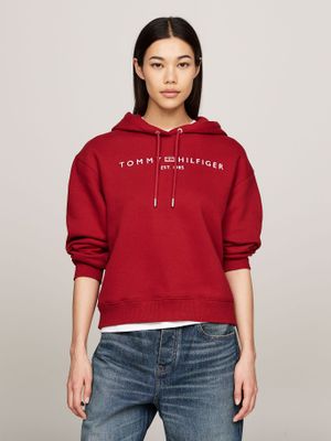 Polerón Hoodie Logo Bordado XXN Rojo Tommy Hilfiger