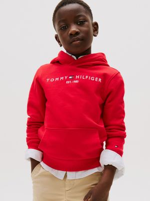 Imagen 1 del producto Polerón Con Gorro Y Logo Essential Rojo Tommy Hilfiger