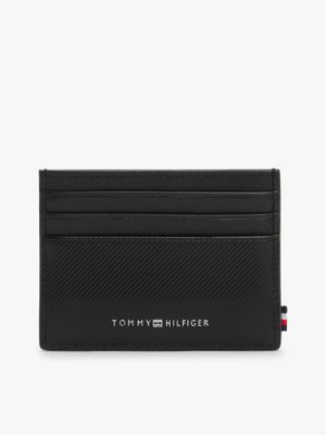 Tarjetero Foundation Cuero Y Logo Negro Tommy Hilfiger