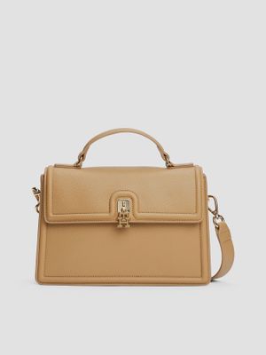 Cartera Eternity Mini Satchel Beige Tommy Hilfiger