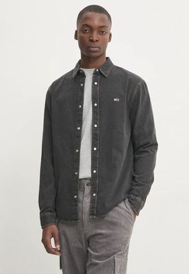 Camisa Regular Fit Solid Gris Tommy Jeans