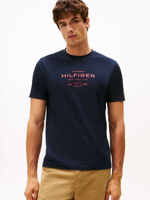 Polera Stack -Graphic Logo Azul Tommy Hilfiger