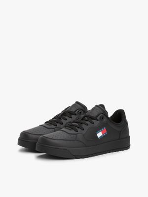 Zapatillas Retro De Cuero Negro Tommy Jeans