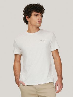 Polera Linear Chest de Logo Slim Fit Blanco Tommy Jeans