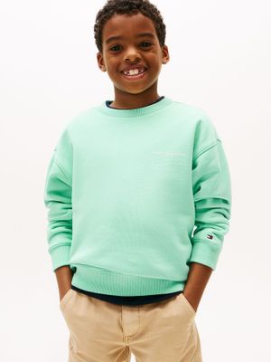 Imagen 1 del producto Polerón Con Cuello Redondo Y Logo Verde Tommy Hilfiger