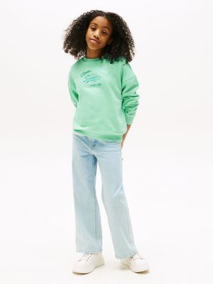 Imagen 2 del producto Polerón Con Logo Metalizado Verde Tommy Hilfiger