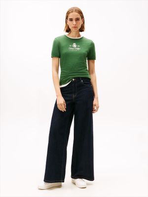 Imagen 2 del producto Polera Varsity Slim Fit Verde Tommy Hilfiger