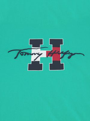 Imagen 2 del producto Polera De Niño Con Logo Script Verde Tommy Hilfiger