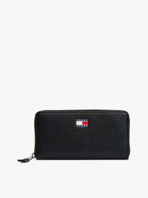 Billetera Large Must Con Cierre Negro Tommy Jeans