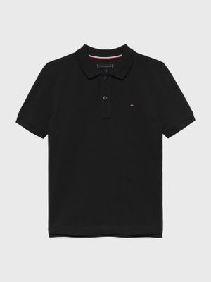 Polo Con Logo Regular Essential Negro Tommy Hilfiger