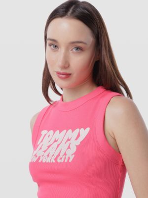 Imagen 2 del producto Polera Bubble Con Logo Rosado Tommy Jeans
