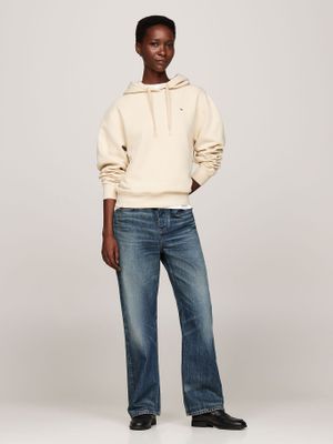 Imagen 2 del producto Polerón Hoodie Con Logo Bordado Beige Tommy Hilfiger