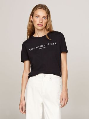 Polera Signature Con Logo Negro BDS Tommy Hilfiger