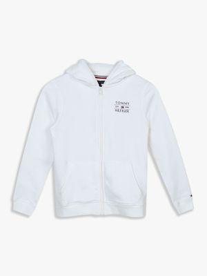 Imagen 1 del producto Polerón Con Gorro Y Cremallera Blanco Tommy Hilfiger