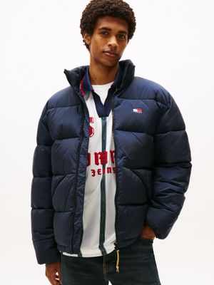 Parka Acolchada Con Efecto Arrugado Azul Tommy Jeans