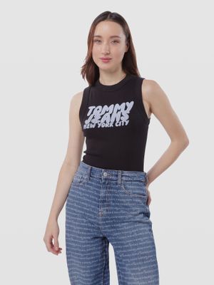 Polera Bubble Con Logo Negro Tommy Jeans