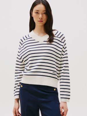 Sweater De Rayas Náuticas Blanco Tommy Hilfiger