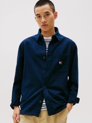 Camisa Oversize Texturizada Azul Tommy Jeans