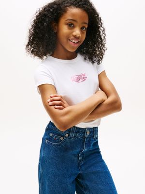 Polera Con Logo Metalizado YBR Blanco Tommy Hilfiger