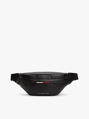 Banano Central Con Logo Metálico Negro Tommy Hilfiger