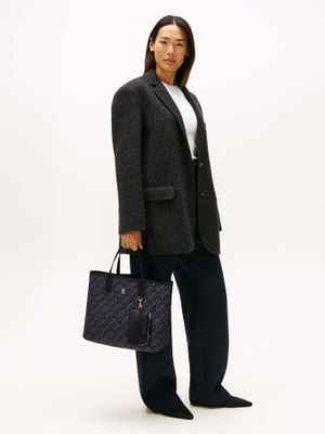 Imagen 2 del producto Cartera Satchel Jacquard Monogram Negro Tommy Hilfiger