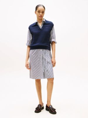 Imagen 2 del producto Sweater Trenzado Sin Mangas Azul Tommy Hilfiger