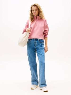 Imagen 2 del producto Polerón Relaxed Cropped Rosado TI0 Tommy Jeans