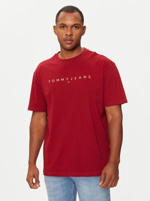 Polera Regular Fit Con Logo Bordado Rojo Tommy Jeans