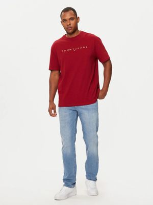 Imagen 2 del producto Polera Regular Fit Con Logo Bordado Rojo Tommy Jeans
