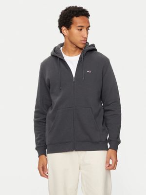 Polerón Hoodie Con Cierre De Cremallera Negro Tommy Jeans