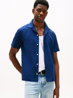 Imagen 1 del producto Camisa De Lino Solid Azul Tommy Hilfiger