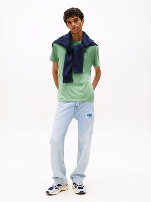 Imagen 2 del producto Polera Con Logo Lineal Verde Tommy Jeans