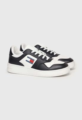 Zapatillas Essential Retro De Cuero Negro Tommy Jeans