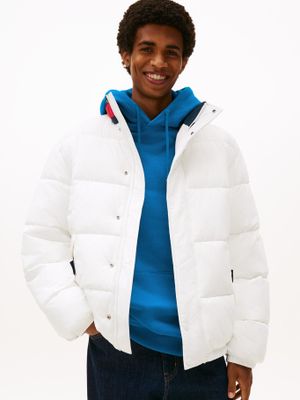 Parka Acolchada Color Block Blanco Tommy Jeans