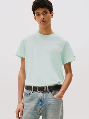 Polera Bubble Logo Slim Fit Verde Tommy Jeans